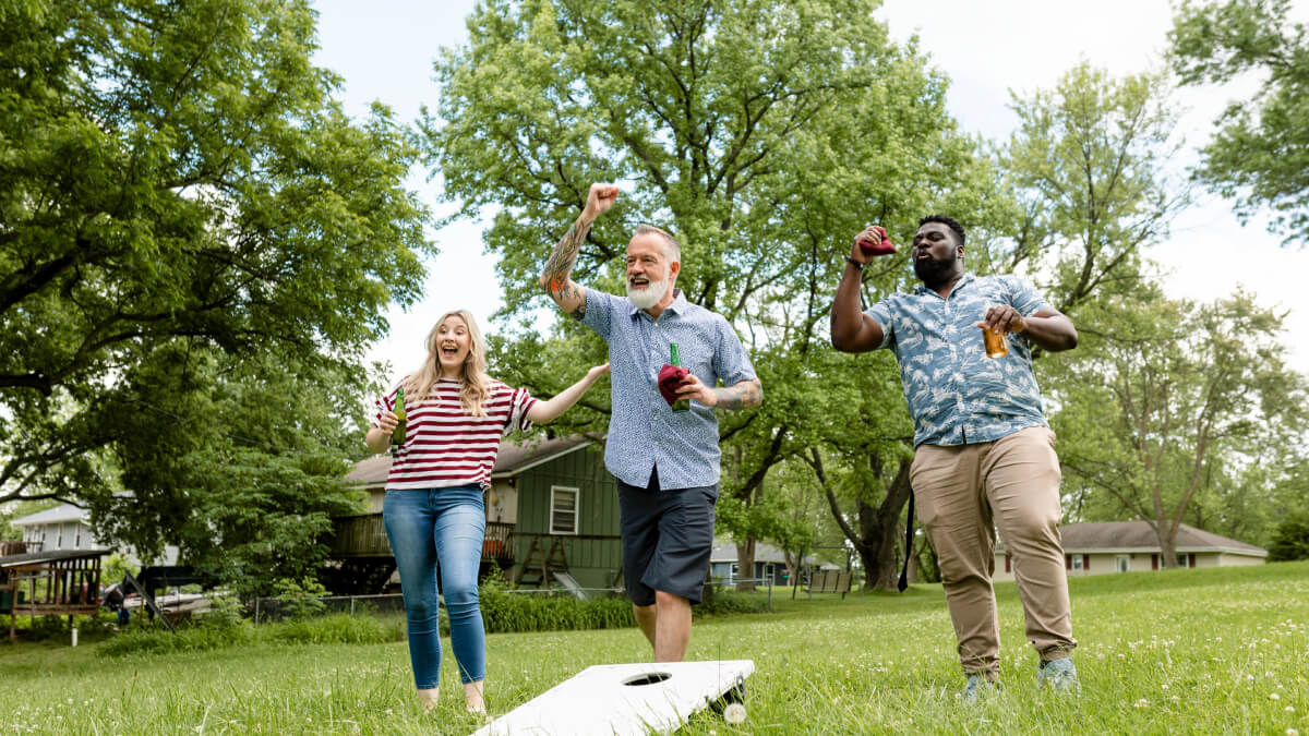 friends enjoying summer